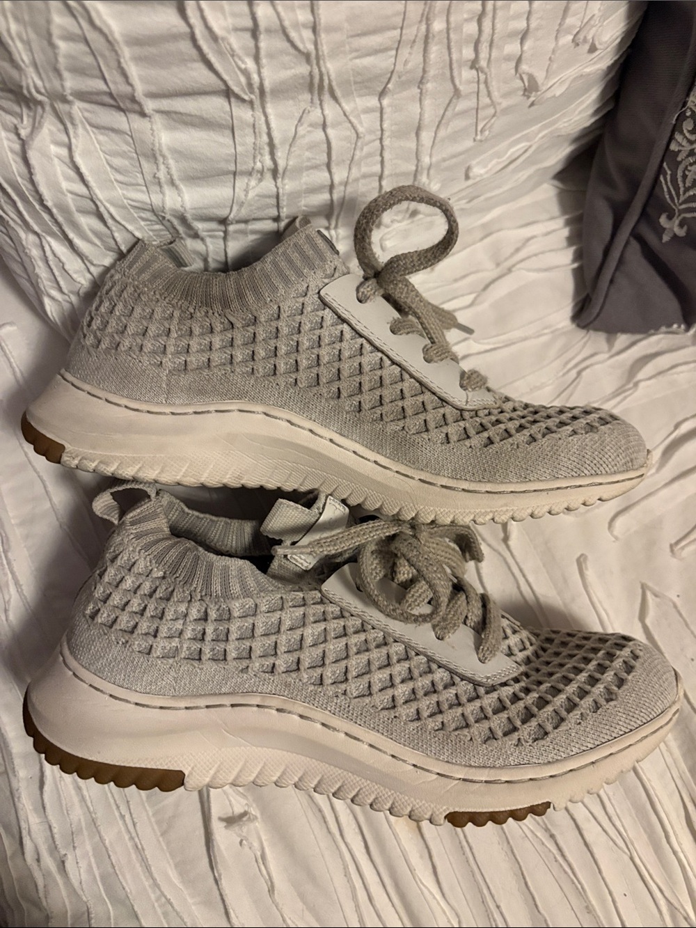 Bionica Onie Gray Knit Slip-On Athletic Sneakers - Picture 4 of 6